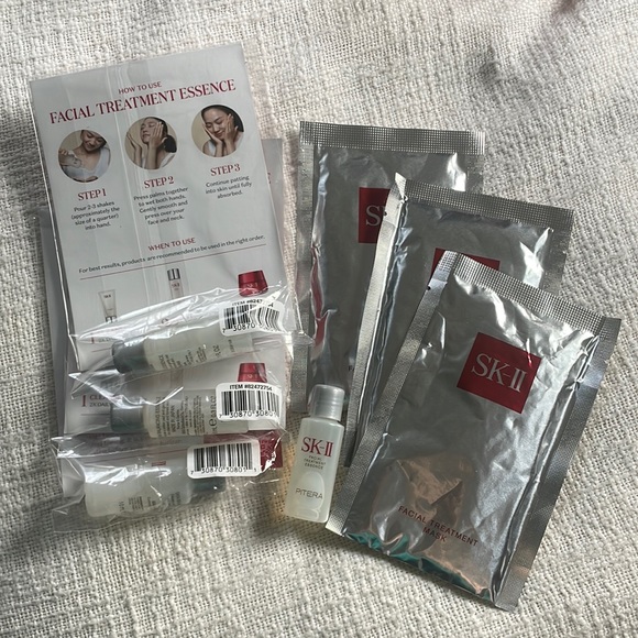 7 New SK-II Skincare Samples: 3 Treatment Masks, 4 Treatment Essence Samples - Picture 1 of 7